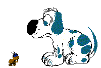 Gif animé puce chien